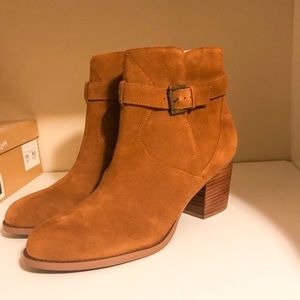 Market and Spruce Suede Buckle bootie